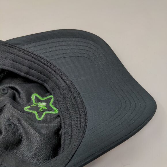 Bluemark Men's Strapback Hat Black Embroidered 1K Club Logo Vent Holes - Picture 9 of 10